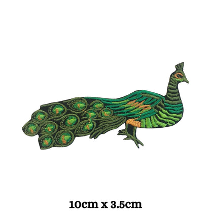 Peacock Peafowl Colourful Embroidery Iron-On Patches for Clothing Sew-On Applique for DIY Crafts Denim Jackets Jeans Backpacks