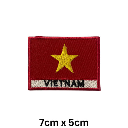 National Country Flag Iron On Patch, Set of 3, Embroidered Fabric Applique, 7cm x 5cm, Rectangular, United Kingdom Theme, for Jackets, Bags, Hats and Crafts (A-J)