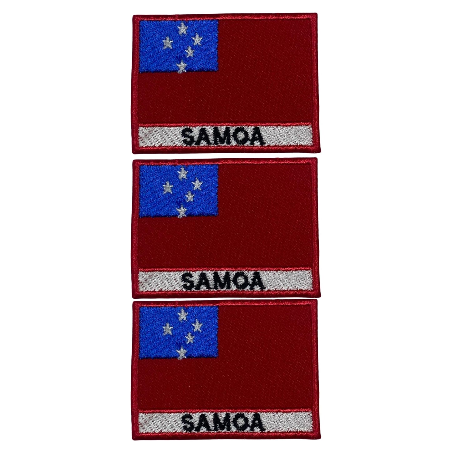 National Country Flag Iron On Patch, Set of 3, Embroidered Fabric Applique, 7cm x 5cm, Rectangular, United Kingdom Theme, for Jackets, Bags, Hats and Crafts (A-J)