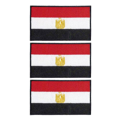3 Pieces All Countries Flag Patches, 7×4 cm Embroidered Iron-On/Sew On National Flags, World Country Badge Appliques for Vest, Jacket, Backpack, Hat,(A-J)