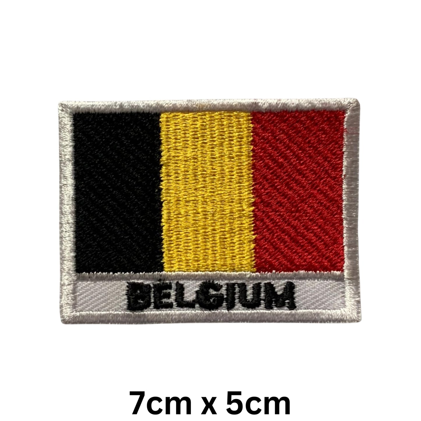 National Country Flag Iron On Patch, Set of 3, Embroidered Fabric Applique, 7cm x 5cm, Rectangular, United Kingdom Theme, for Jackets, Bags, Hats and Crafts (A-J)