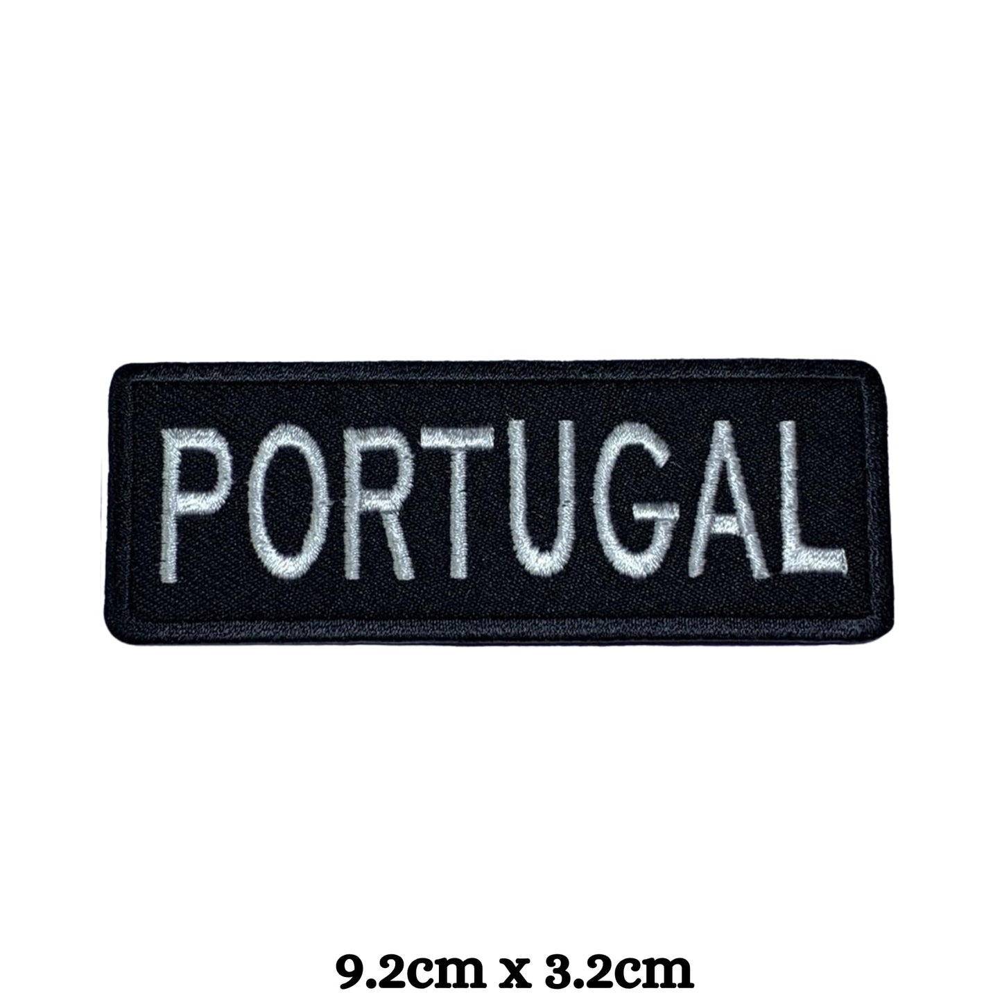 BeBuz Portugal Flag Embroidered Patches, Iron-On/Sew-On Applique, Shield, Round, Heart and Rectangle Flag Badges for Jackets, Bags, Uniforms, Various Sizes