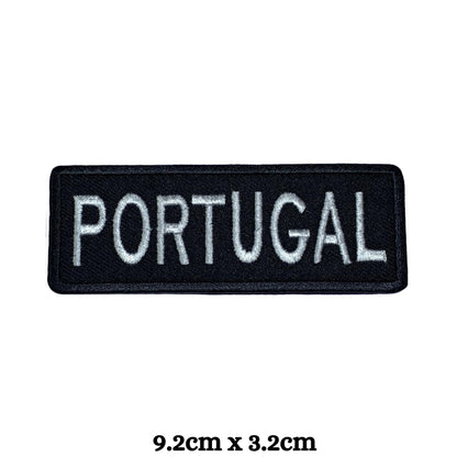BeBuz Portugal Flag Embroidered Patches, Iron-On/Sew-On Applique, Shield, Round, Heart and Rectangle Flag Badges for Jackets, Bags, Uniforms, Various Sizes