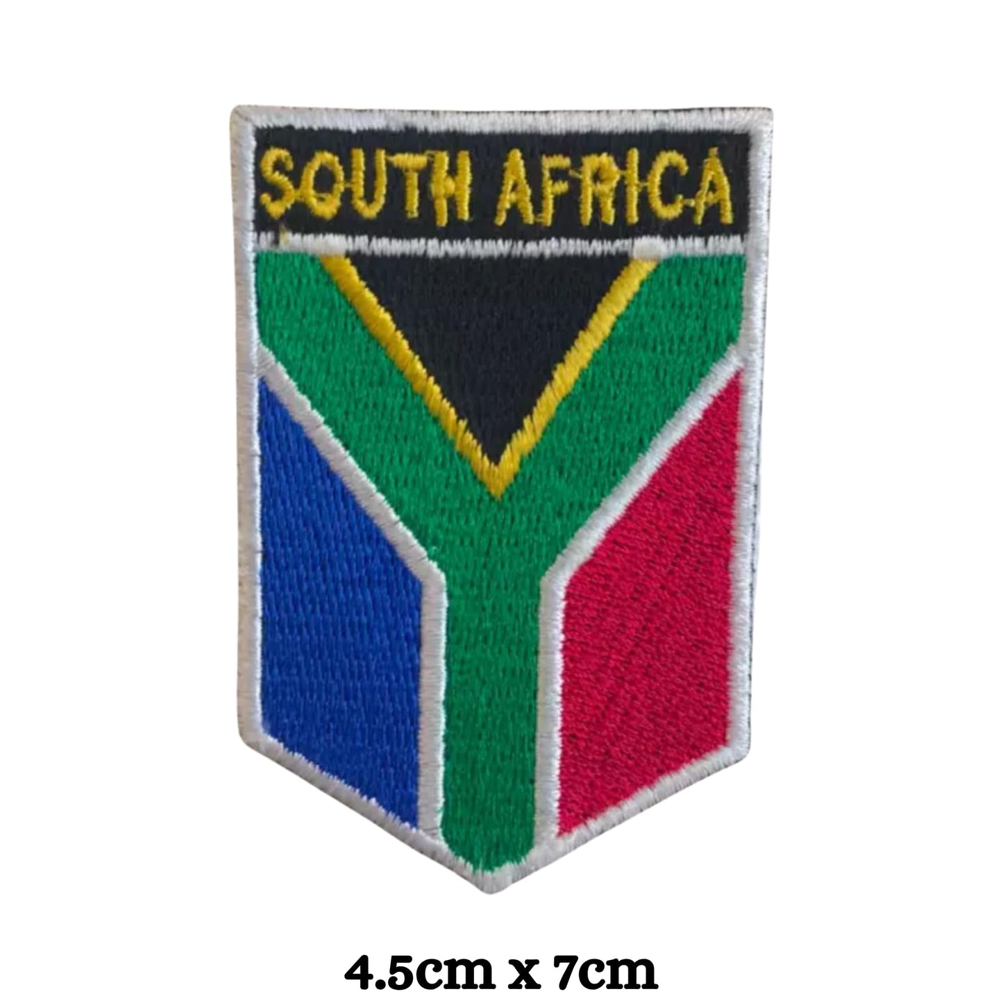 South Africa National Country Flag Embroidery Iron-On Patches for Clothing Sew-On Applique for DIY Crafts Denim Jackets Jeans Backpacks