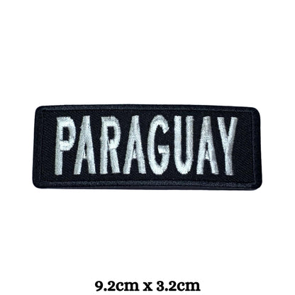 Paraguay Flag Embroidered Patches, Iron-On/Sew-On Applique, Shield, Round, Heart and Rectangle Flag Badges for Jackets, Bags, Uniforms, Various Sizes