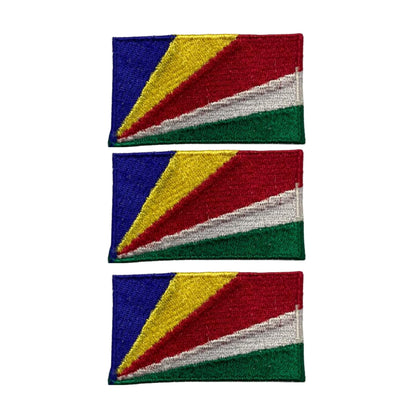 3 Pieces All Countries Flag Patches, 7×4 cm Embroidered Iron-On/Sew On National Flags, World Country Badge Appliques for Vest, Jacket, Backpack, Hat,(A-J)
