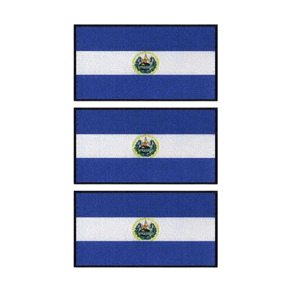 3 Pieces All Countries Flag Patches, 7×4 cm Embroidered Iron-On/Sew On National Flags, World Country Badge Appliques for Vest, Jacket, Backpack, Hat,(A-J)