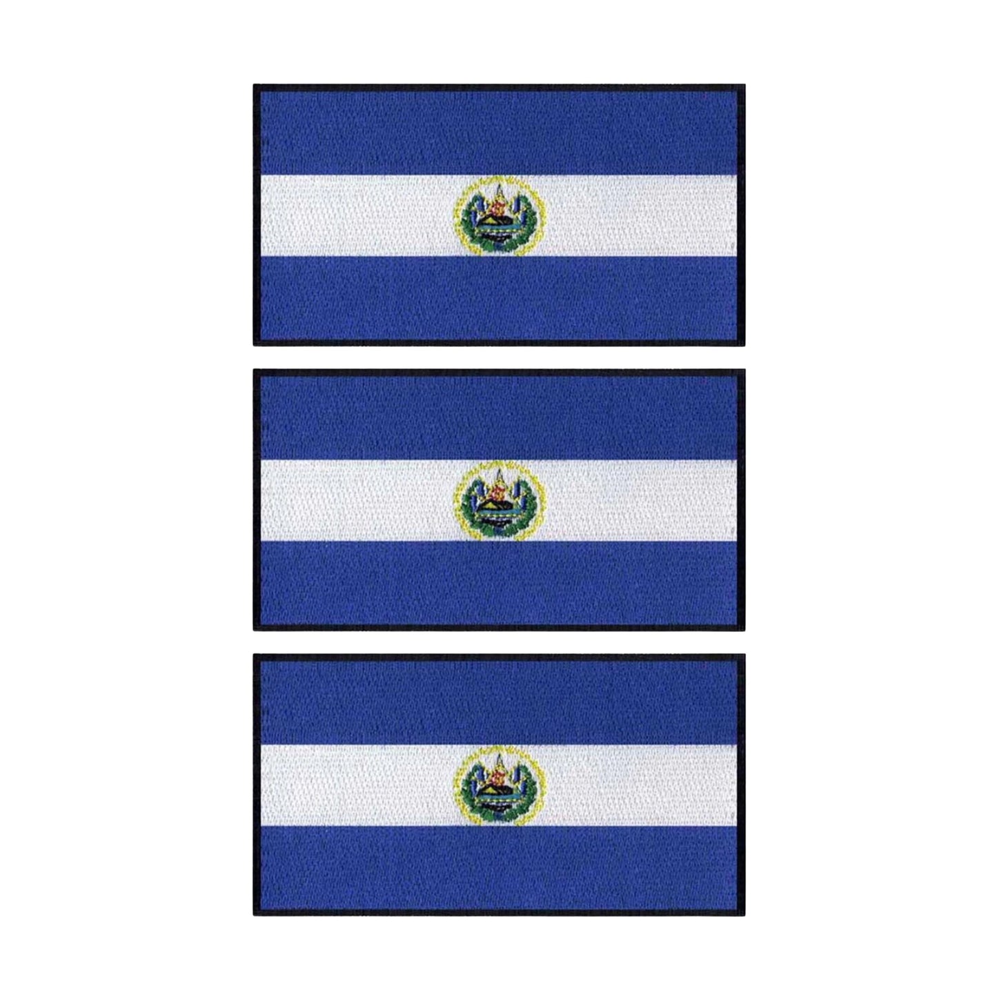 3 Pieces All Countries Flag Patches, 7×4 cm Embroidered Iron-On/Sew On National Flags, World Country Badge Appliques for Vest, Jacket, Backpack, Hat, (K-S)