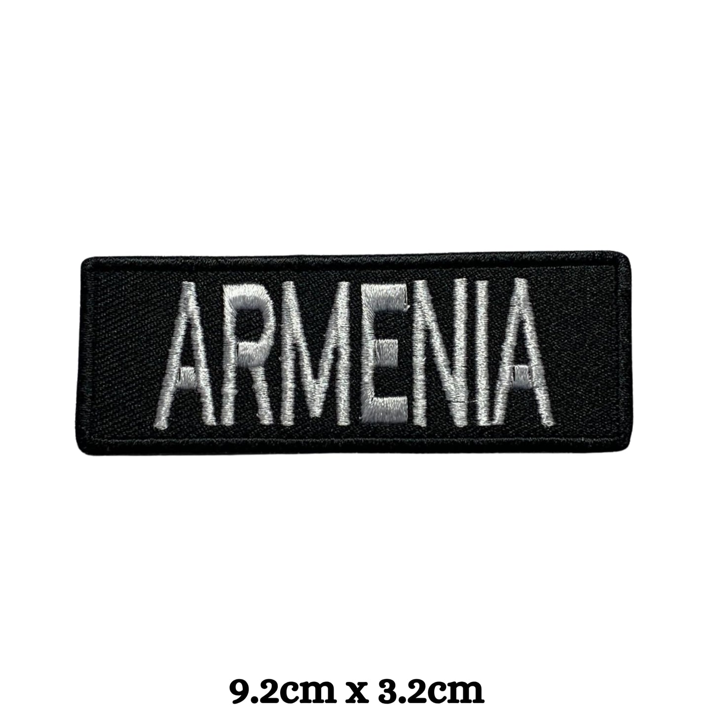 Armenia Flag Embroidered Patches, Iron-On/Sew-On Applique, Shield, Round, Heart and Rectangle Flag Badges for Jackets, Bags, Uniforms, Various Sizes
