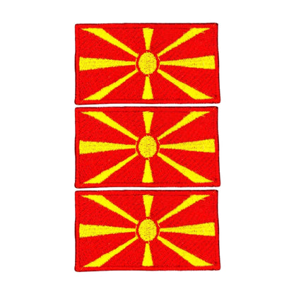 3 Pieces All Countries Flag Patches, 7×4 cm Embroidered Iron-On/Sew On National Flags, World Country Badge Appliques for Vest, Jacket, Backpack, Hat, (T-Z)