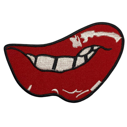 Red Lips Embroidery Iron-On Patches for Clothing Sew-On Applique for DIY Crafts Denim Jackets Jeans Backpacks