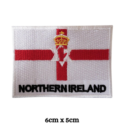 Northern Ireland Flag Embroidery Iron-On Patches for Clothing Sew-On Applique for DIY Crafts Denim Jackets Jeans Backpacks