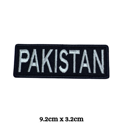 Pakistan Flag Embroidered Patch Set, Iron-On or Sew-On Applique Badges, Rectangle Shield Round Heart Shapes, for Jackets, Backpacks, Hats, Uniforms and Various Sizes