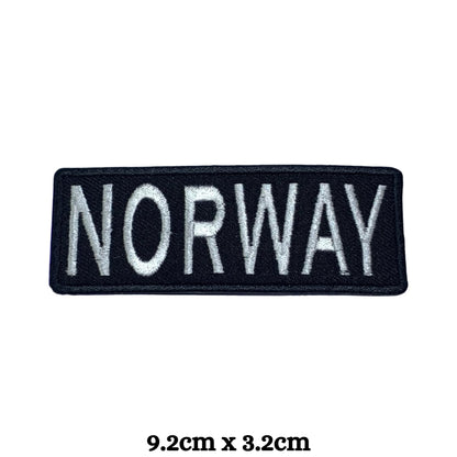 BeBuz Norway Flag Embroidered Patches, Iron-On/Sew-On Applique, Shield, Round, Heart and Rectangle Flag Badges for Jackets, Bags, Uniforms, Various Sizes