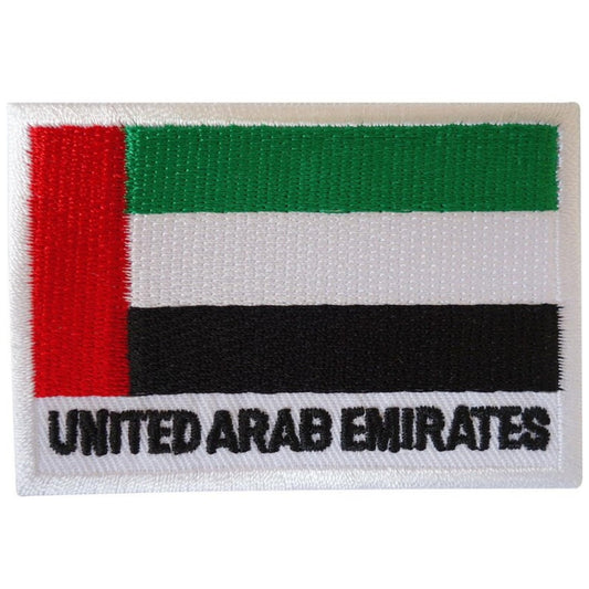 United Arab Emirates Flag Embroidery Iron-On Patches for Clothing Sew-On Applique for DIY Crafts Denim Jackets Jeans Backpacks