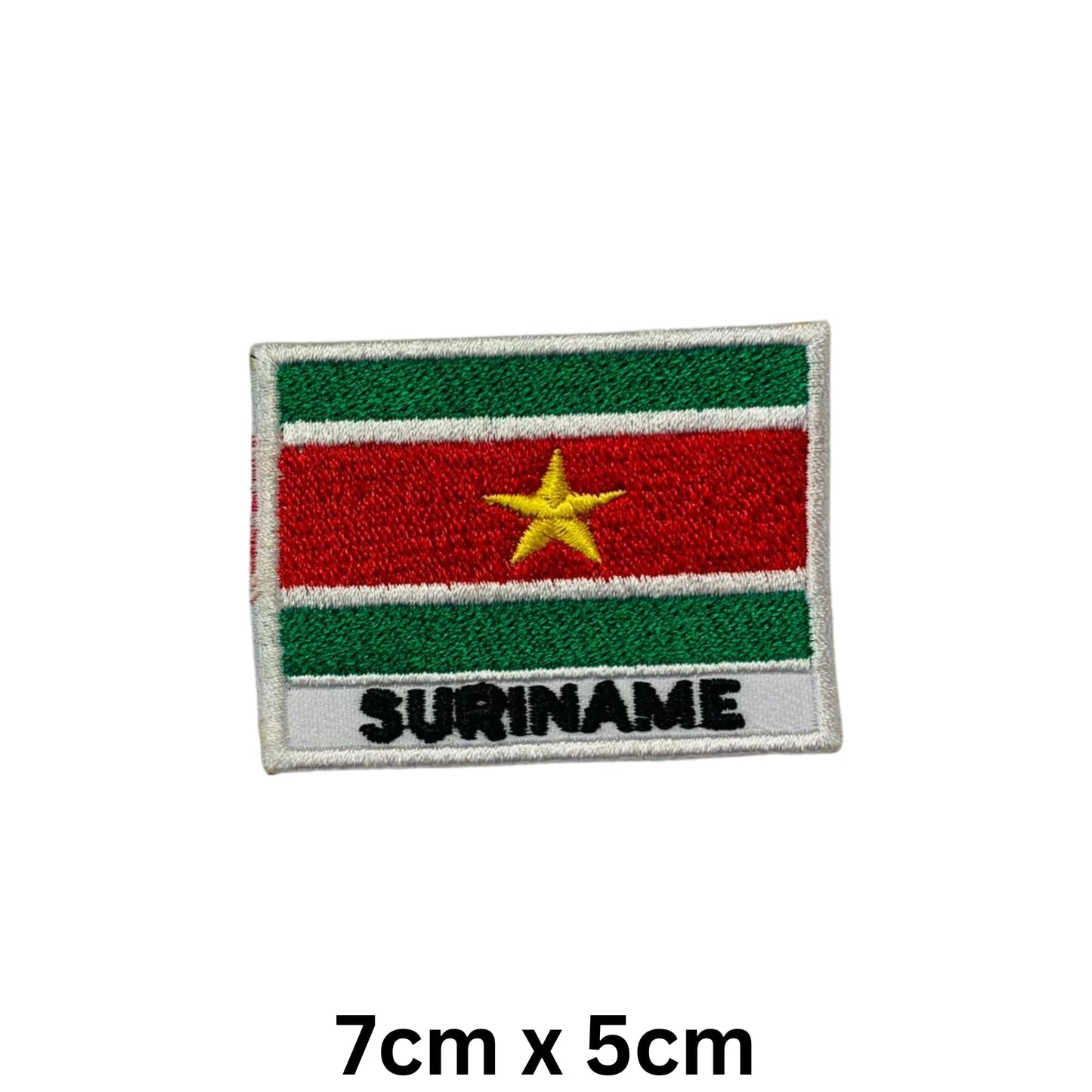National Country Flag Iron On Patch, Set of 3, Embroidered Fabric Applique, 7cm x 5cm, Rectangular, United Kingdom Theme, for Jackets, Bags, Hats and Crafts (A-J)