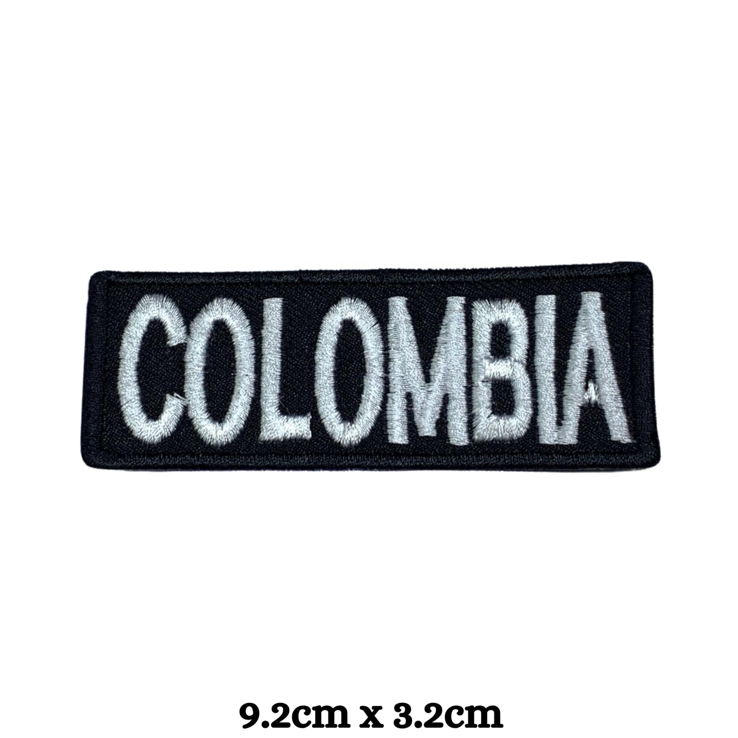 Colombia Flag Embroidered Patches, Iron-On/Sew-On Applique, Shield, Round, Heart and Rectangle Flag Badges for Jackets, Bags, Uniforms, Various Sizes