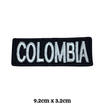 Colombia Flag Embroidered Patches, Iron-On/Sew-On Applique, Shield, Round, Heart and Rectangle Flag Badges for Jackets, Bags, Uniforms, Various Sizes