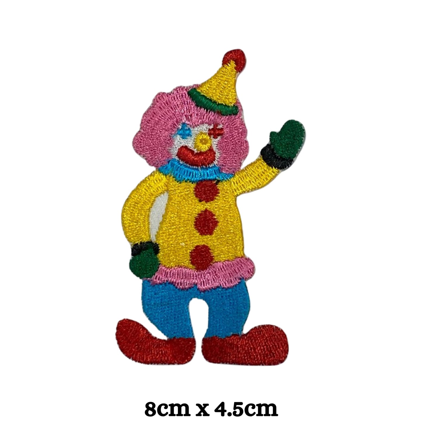 Little Clown Joker Embroidery Iron-On Patches for Clothing Sew-On Applique for DIY Crafts Denim Jackets Jeans Backpacks