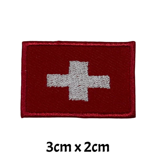 All Country Flag Patches (3 × 2 cm), Embroidered Iron-On/Sew On National Flags, Badge Traveler Gift Patch for Jacket, Backpack, Hat DIY Craft (K-S)