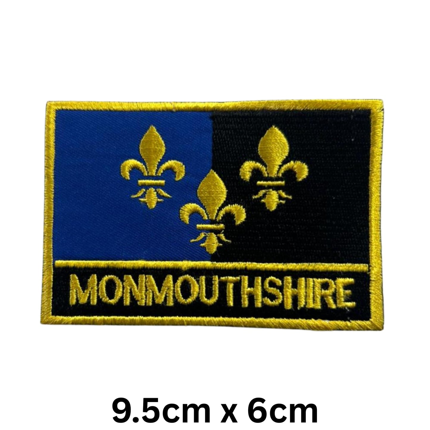 UK County Flag Patch 9.5cm x 6cm Embroidered Iron On/Sew On Badge Durable Fabric Applique for Jackets, Backpacks, Hats, and Clothing