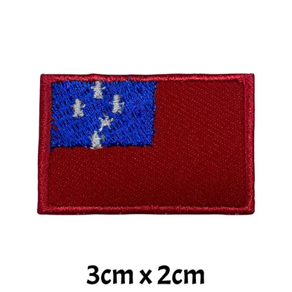 All Country Flag Patches (3 × 2 cm), Embroidered Iron-On/Sew On National Flags, Badge Traveler Gift Patch for Jacket, Backpack, Hat DIY Craft (T-Z)