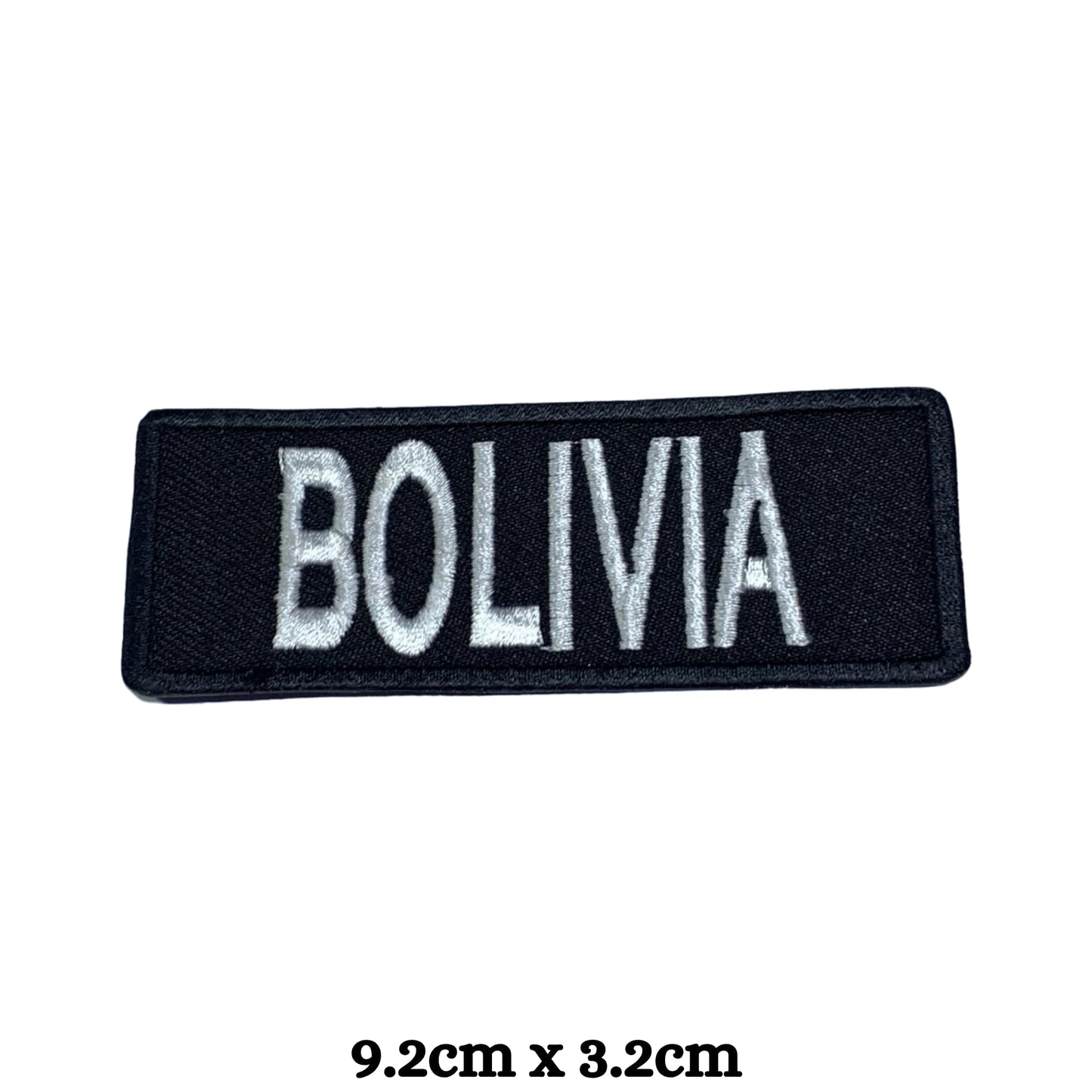 Bolivia Flag Embroidered Patch Set, Iron-On or Sew-On Applique Badges, Rectangle Shield Round Heart Shapes, National Flag Emblem for Jackets, Backpacks, Hats, Uniforms and Various Sizes