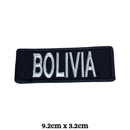 Bolivia Flag Embroidered Patch Set, Iron-On or Sew-On Applique Badges, Rectangle Shield Round Heart Shapes, National Flag Emblem for Jackets, Backpacks, Hats, Uniforms and Various Sizes