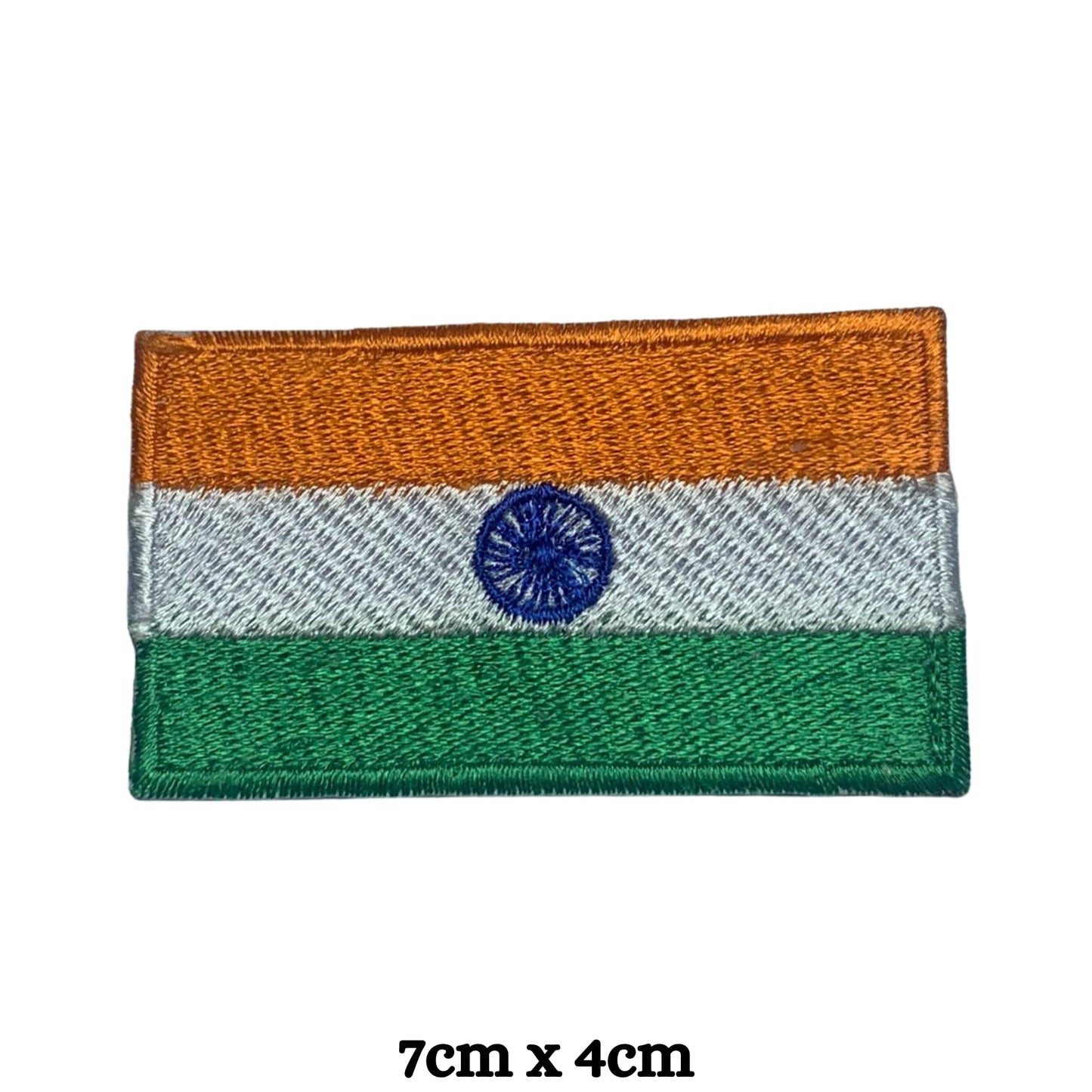 India Flag Embroidered Patch Set, Iron-On or Sew-On Applique Badges, Rectangle Shield Round Heart Shapes, for Jackets, Backpacks, Hats, Uniforms and Various Sizes