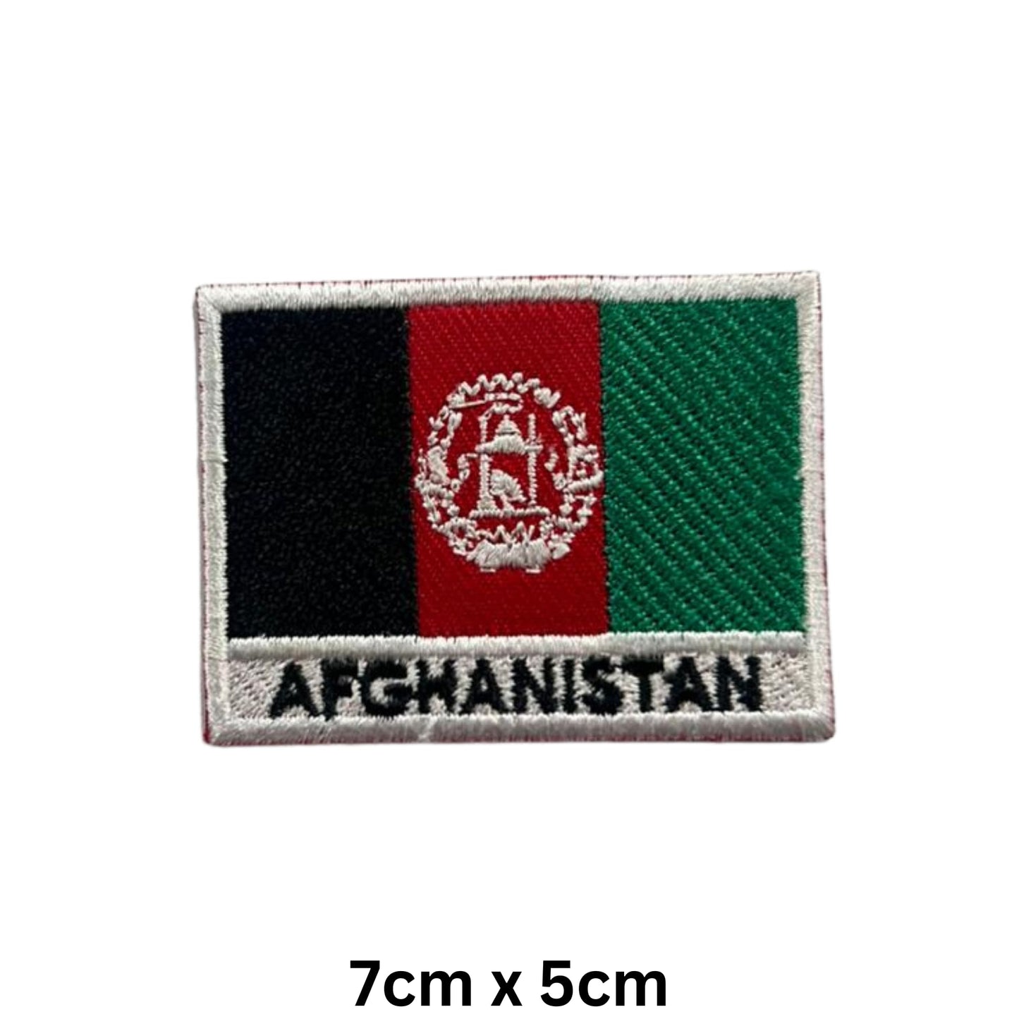 National Country Flag Iron On Patch, Set of 3, Embroidered Fabric Applique, 7cm x 5cm, Rectangular, United Kingdom Theme, for Jackets, Bags, Hats and Crafts (A-J)