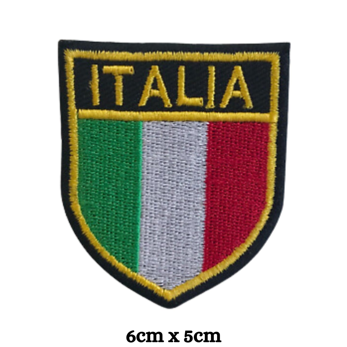 Italian National Country Flag Embroidery Iron-On Patches for Clothing Sew-On Applique for DIY Crafts Denim Jackets Jeans Backpacks