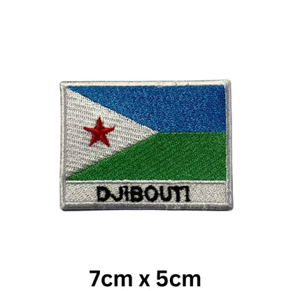 National Country Flag Iron On Patch, Set of 3, Embroidered Fabric Applique, 7cm x 5cm, Rectangular, United Kingdom Theme, for Jackets, Bags, Hats and Crafts (A-J)