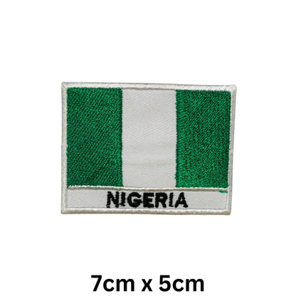 National Country Flag Iron On Patch, Set of 3, Embroidered Fabric Applique, 7cm x 5cm, Rectangular, United Kingdom Theme, for Jackets, Bags, Hats and Crafts (A-J)