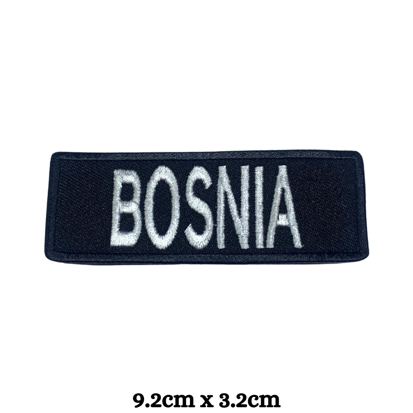 BeBuz Bosnia Flag Embroidered Patch – Iron On or Sew On Bosnian Badge – Choose Your Shape & Size – Rectangle, Shield, Round, Heart – Bosnia and Herzegovina Patch for Jacket, Backpack, Hat, Clothing