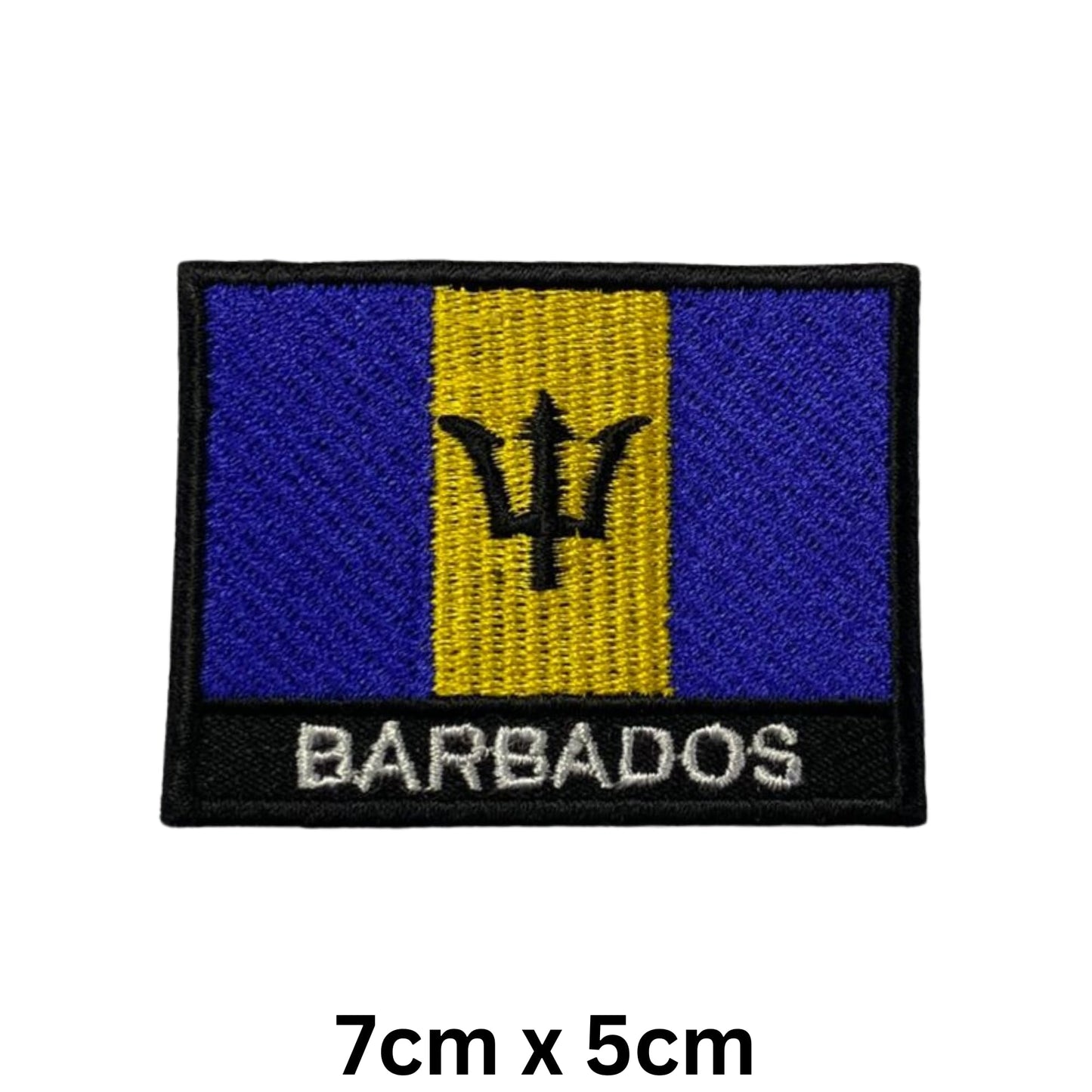 National Country Flag Iron On Patch, Set of 3, Embroidered Fabric Applique, 7cm x 5cm, Rectangular, United Kingdom Theme, for Jackets, Bags, Hats and Crafts (A-J)