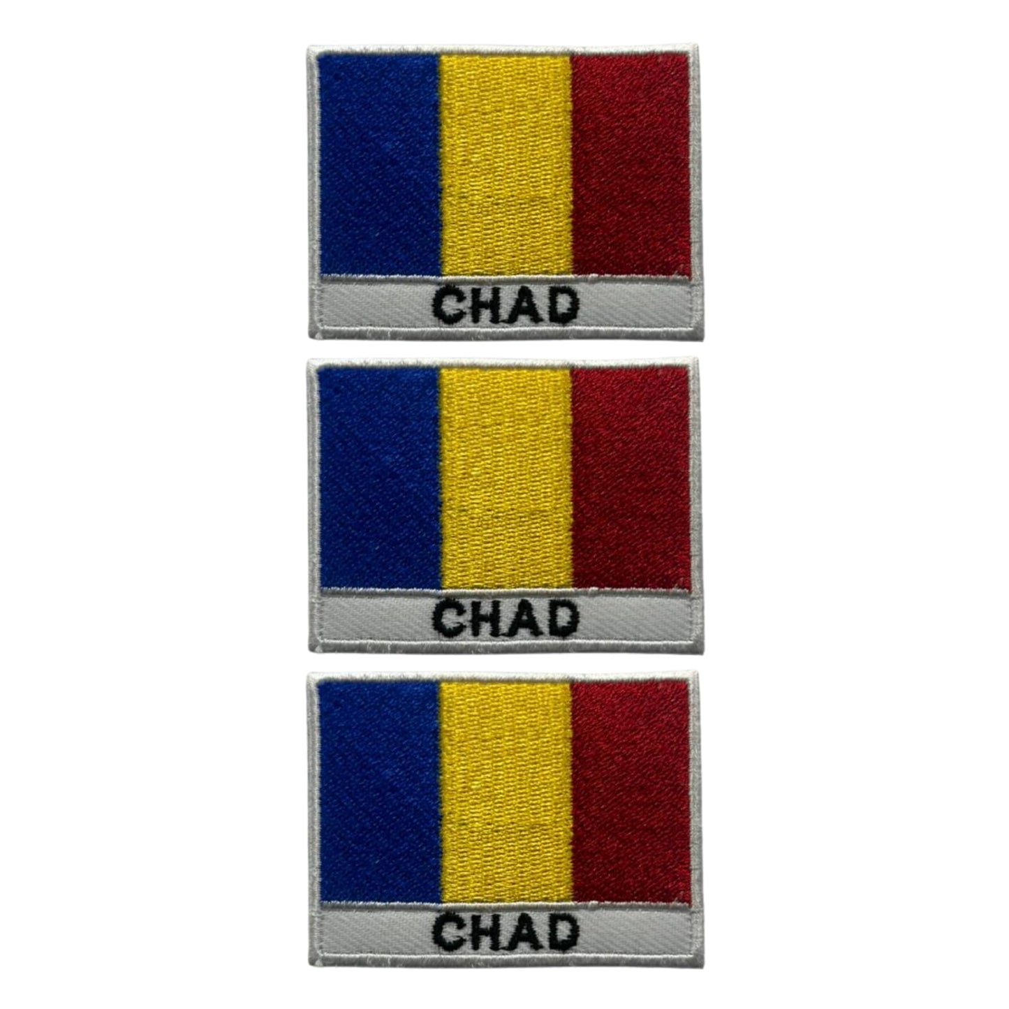 National Country Flag Iron On Patch, Set of 3, Embroidered Fabric Applique, 7cm x 5cm, Rectangular, United Kingdom Theme, for Jackets, Bags, Hats and Crafts (A-J)