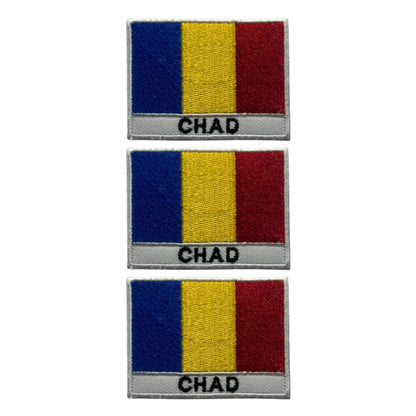 National Country Flag Iron On Patch, Set of 3, Embroidered Fabric Applique, 7cm x 5cm, Rectangular, United Kingdom Theme, for Jackets, Bags, Hats and Crafts (A-J)