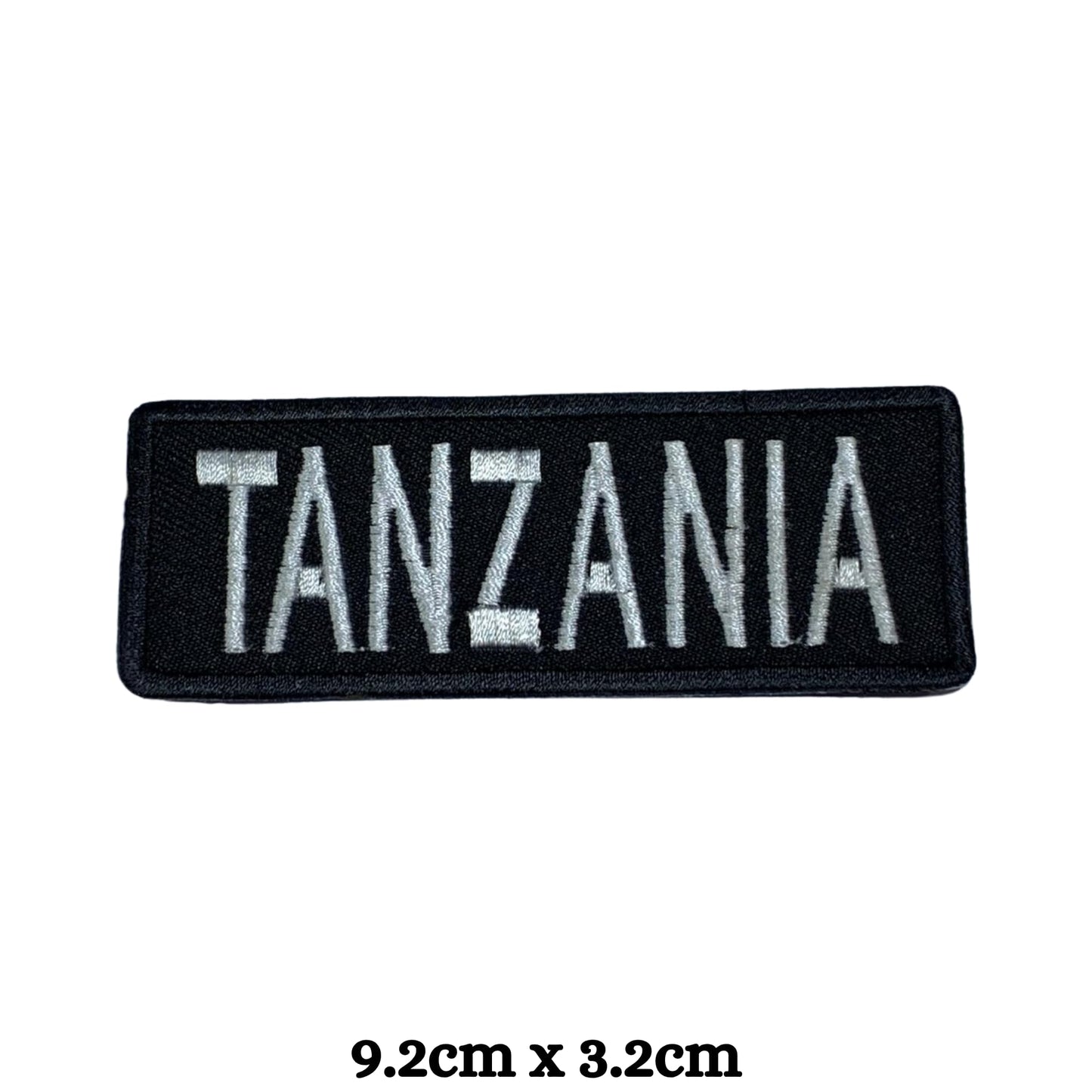 Tanzania Flag Embroidered Patch Set, Iron-On or Sew-On Applique Badges, Rectangle Shield Round Heart Shapes, for Jackets, Backpacks, Hats, Uniforms and Various Sizes