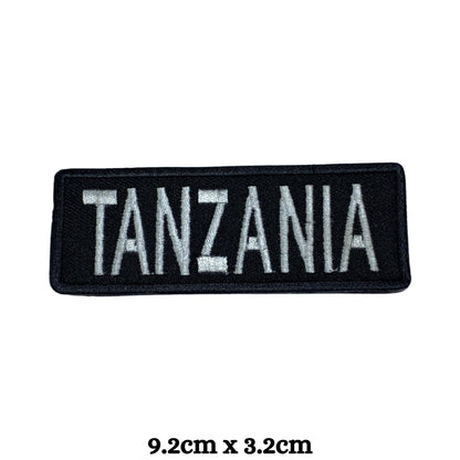 Tanzania Flag Embroidered Patch Set, Iron-On or Sew-On Applique Badges, Rectangle Shield Round Heart Shapes, for Jackets, Backpacks, Hats, Uniforms and Various Sizes