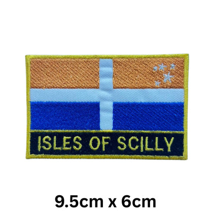 UK County Flag Patch 9.5cm x 6cm Embroidered Iron On/Sew On Badge Durable Fabric Applique for Jackets, Backpacks, Hats, and Clothing