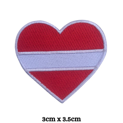 Austria Flag Embroidered Patches, Iron-On/Sew-On Applique, Shield, Round, Heart and Rectangle Flag Badges for Jackets, Bags, Uniforms, Various Sizes