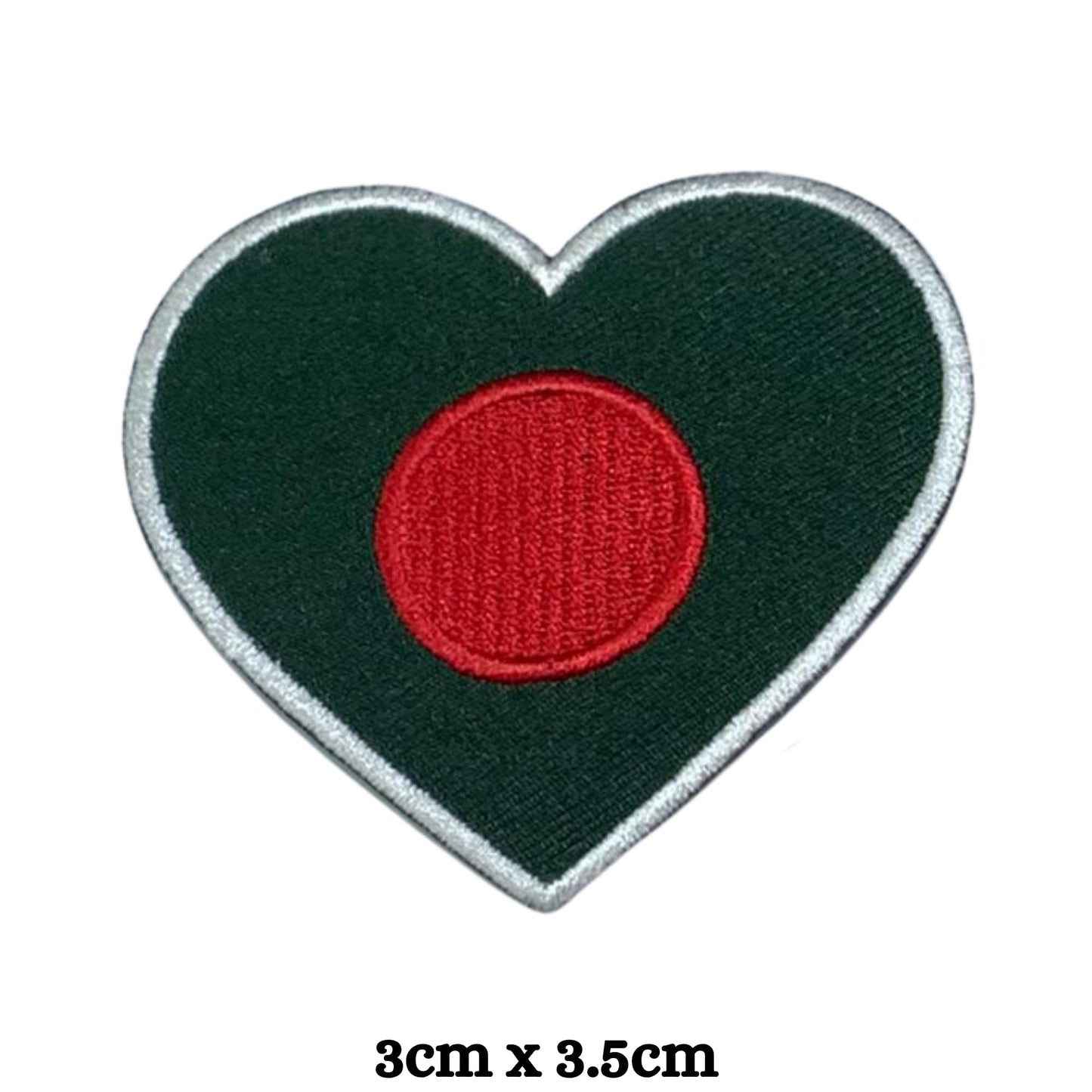 Bangladesh Flag Embroidered Patches, Iron-On/Sew-On Applique, Shield, Round, Heart and Rectangle Flag Badges for Jackets, Bags, Uniforms, Various Sizes