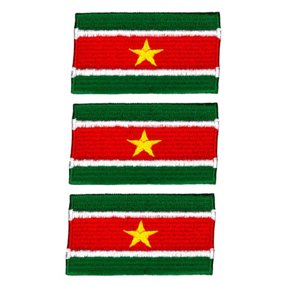 3 Pieces All Countries Flag Patches, 7×4 cm Embroidered Iron-On/Sew On National Flags, World Country Badge Appliques for Vest, Jacket, Backpack, Hat,(A-J)