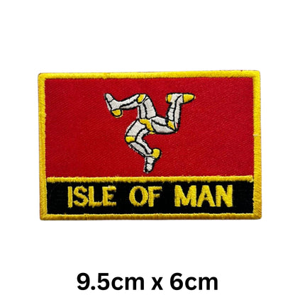 UK County Flag Patch 9.5cm x 6cm Embroidered Iron On/Sew On Badge Durable Fabric Applique for Jackets, Backpacks, Hats, and Clothing
