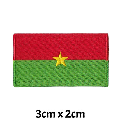 All Country Flag Patches (3 × 2 cm), Embroidered Iron-On/Sew On National Flags, Badge Traveler Gift Patch for Jacket, Backpack, Hat DIY Craft (K-S)