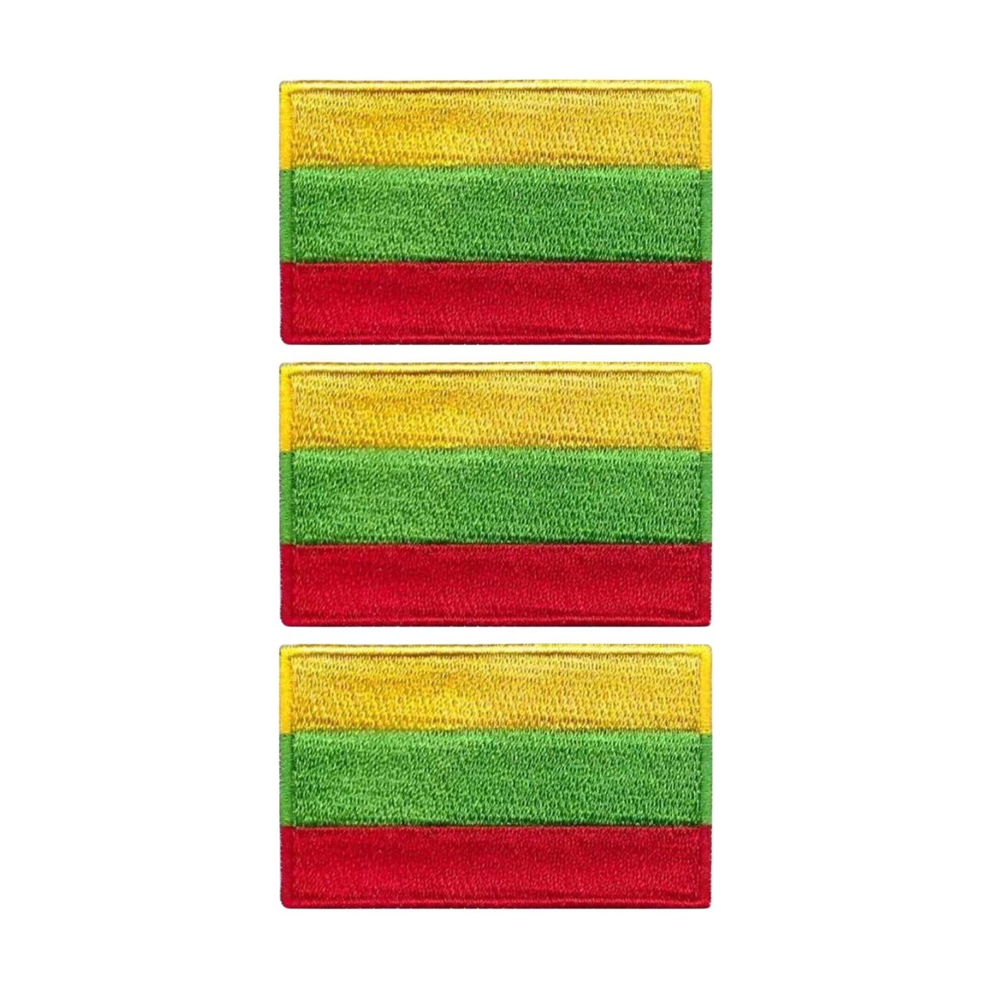 3 Pieces All Countries Flag Patches, 7×4 cm Embroidered Iron-On/Sew On National Flags, World Country Badge Appliques for Vest, Jacket, Backpack, Hat,(A-J)