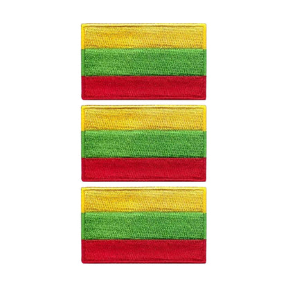 3 Pieces All Countries Flag Patches, 7×4 cm Embroidered Iron-On/Sew On National Flags, World Country Badge Appliques for Vest, Jacket, Backpack, Hat, (K-S)