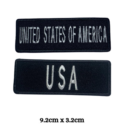 USA Flag Embroidered Patches, Iron-On/Sew-On Applique, Shield, Round, Heart and Rectangle Flag Badges for Jackets, Bags, Uniforms, Various Sizes