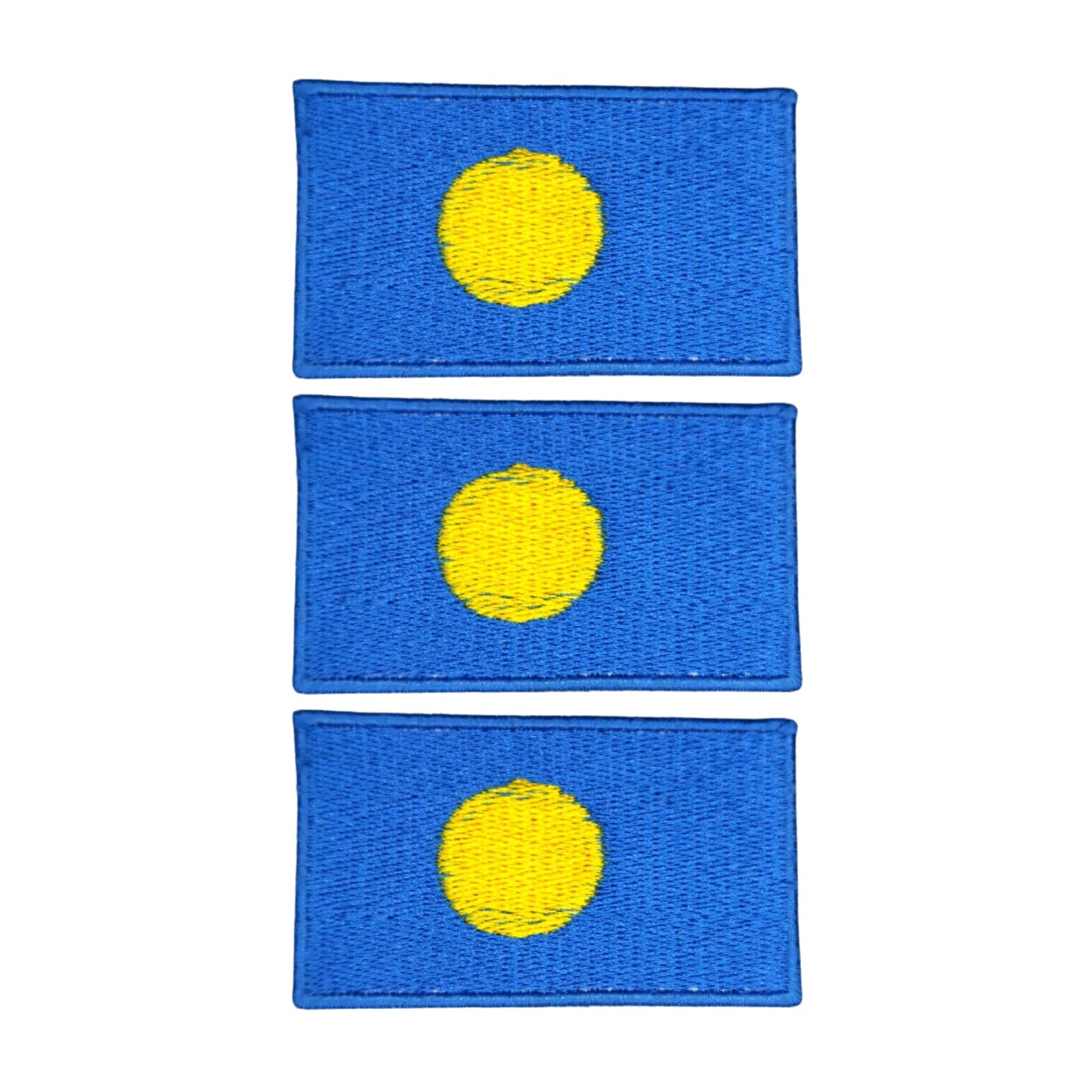 3 Pieces All Countries Flag Patches, 7×4 cm Embroidered Iron-On/Sew On National Flags, World Country Badge Appliques for Vest, Jacket, Backpack, Hat,(A-J)