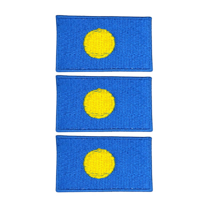 3 Pieces All Countries Flag Patches, 7×4 cm Embroidered Iron-On/Sew On National Flags, World Country Badge Appliques for Vest, Jacket, Backpack, Hat, (T-Z)